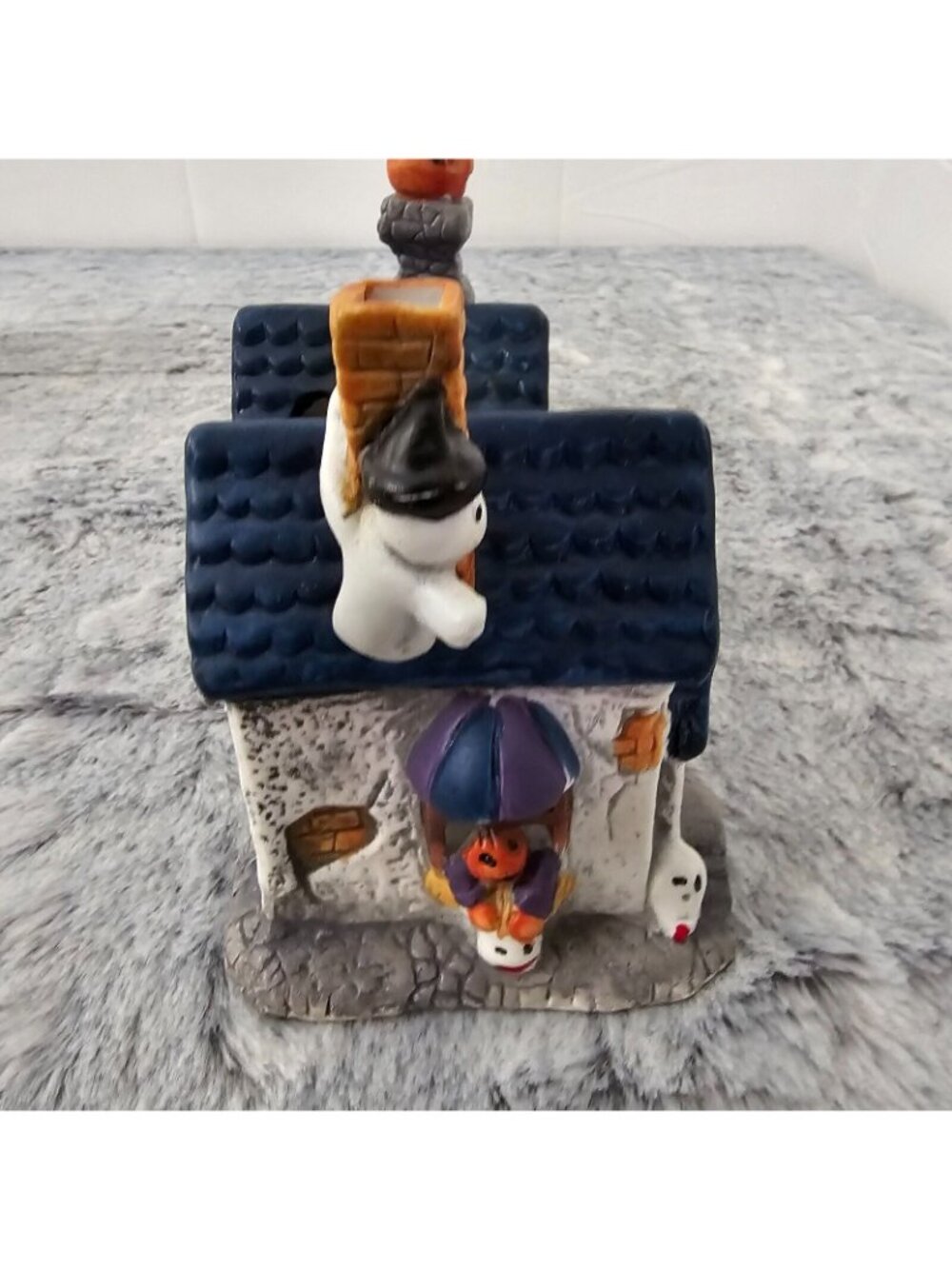 Vintage Halloween Haunted House Candle Tea Votive Holder Village Decor - Picture 4 of 12